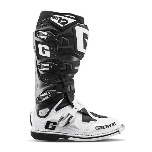 Gaerne SG-12 Offroad Motocross Boots Black/White 2174-014