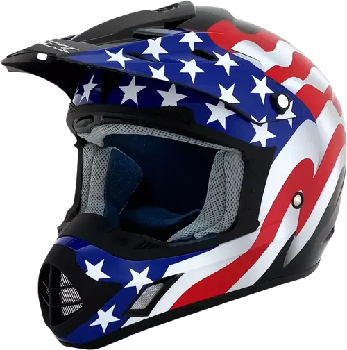 AFX FX-17 Offroad Helmet Flag Black