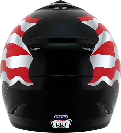 AFX FX-17 Offroad Helmet Flag Black