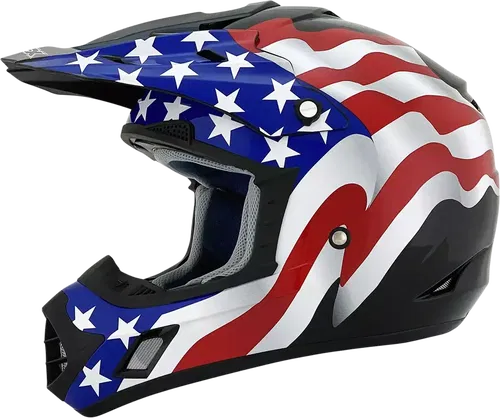 AFX FX-17 Offroad Helmet Flag Black