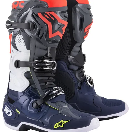 Alpinestars Tech 10 Offroad MX Boots Dark Gray/Dark Blue/Red