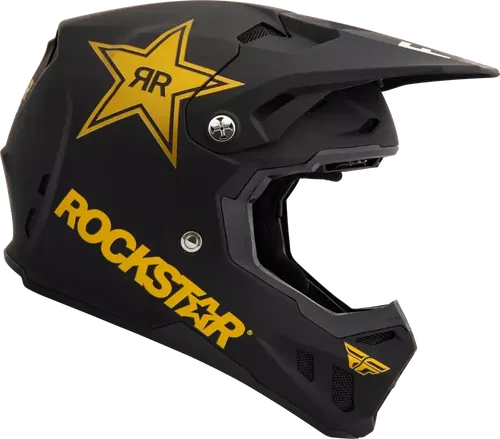 FLY Racing Formula CC Rockstar Offroad Motocross Helmet Matte Black/Gold