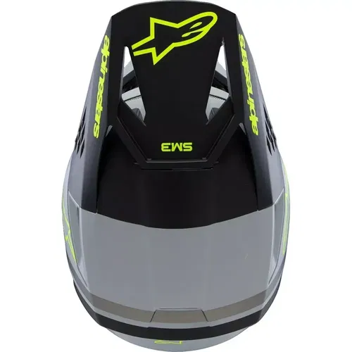 Alpinestars Youth Supertech SM3 Moto Helmet Radium Gray/Black/Yellow Fluo Matte