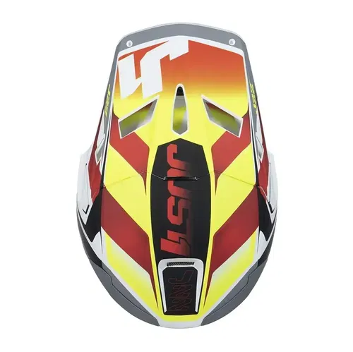 Just  1 J22F Frenetik Offroad Motocross Helmet Fire Fluo Yellow/Red/White