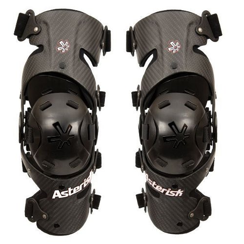 Asterisk Carbon Cell 1.2 Knee Braces Pair Medium Adult Protection