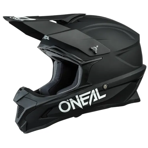 O'Neal 1 Series Helmet Solid Black Offroad Motocross Dirt Bike Adult