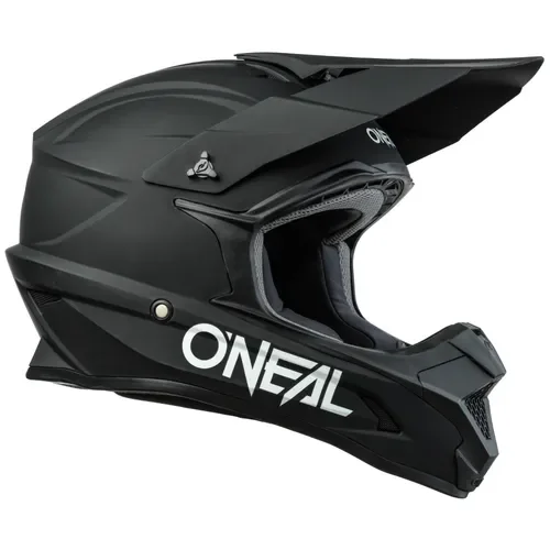 O'Neal 1 Series Helmet Solid Black Offroad Motocross Dirt Bike Adult
