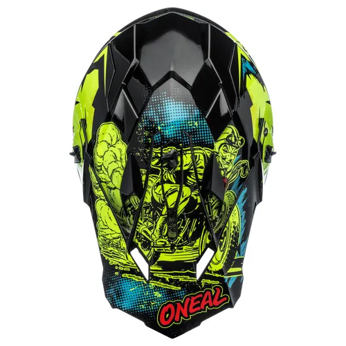 O'Neal Youth 2 Series Villain Offroad Motocross Kids Helmet Neon Yellow ATV UTV 