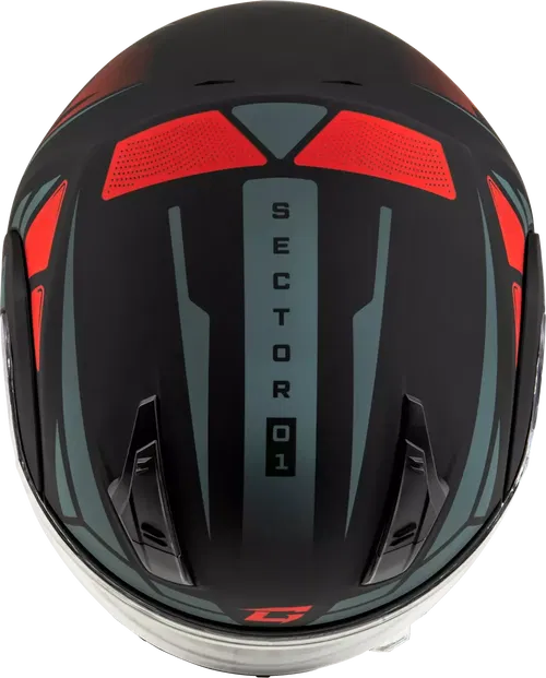 GMAX M2043154 MD-04S SECTOR SNOW HELMET BLACK/RED SM
