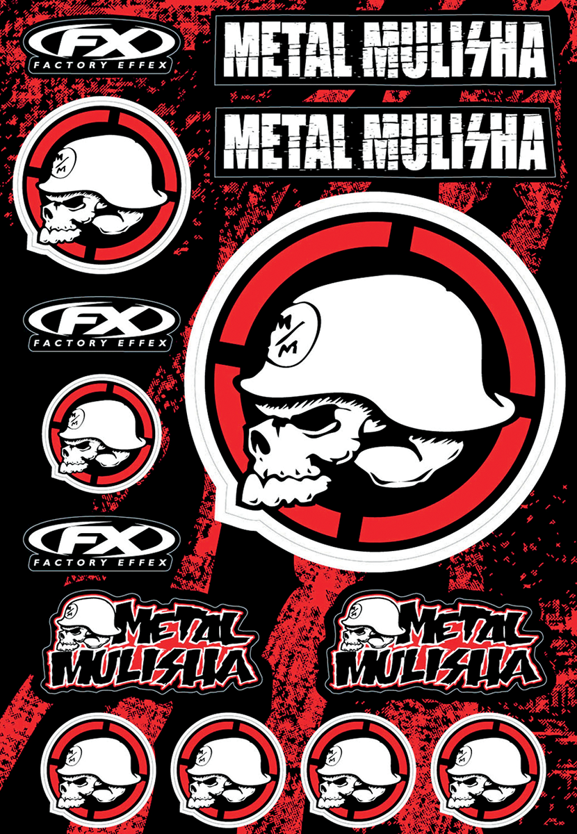 Factory Effex 16-68052 Metal Mulisha Decal Sticker Sheet Kit