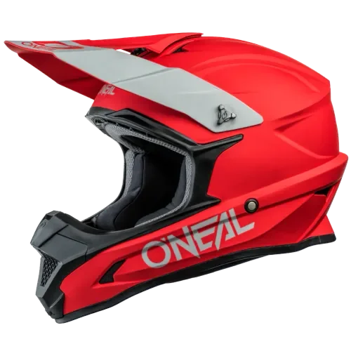 O'Neal 1 Series Helmet Solid Red Offroad Motocross Dirt Bike Adult