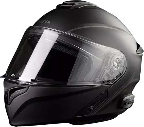 Sena Outrush R Flip-Up Modular Helmet with Bluetooth Communication Black