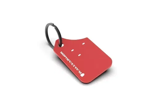 Rally Armor Mini UR Mud Flap Keychain Red w/ White Logo ralRAKEYCHNRED