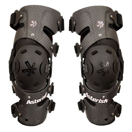 Asterisk Carbon Cell Pro Knee Braces Pair Size Medium Adult Protection