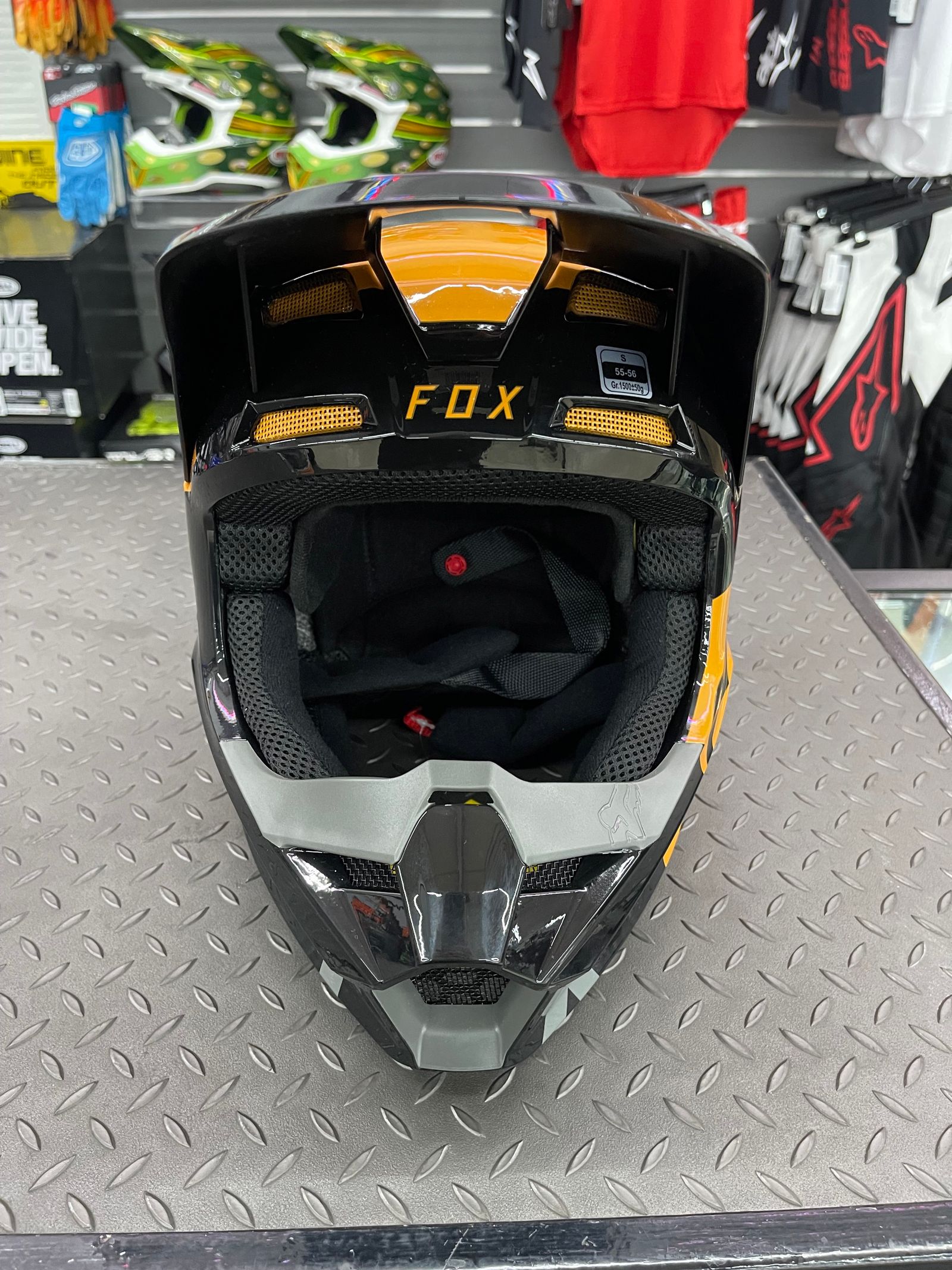 FOX RACING Fox Racing 2022 V1 Helmet/SKEW - WHT/RD/BLU