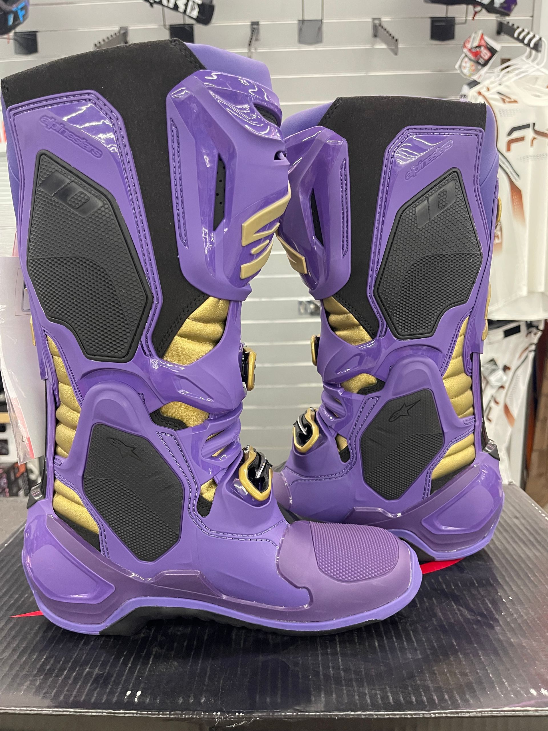 Alpinestar Tech 10 LE Champ Boots Purple/Gold