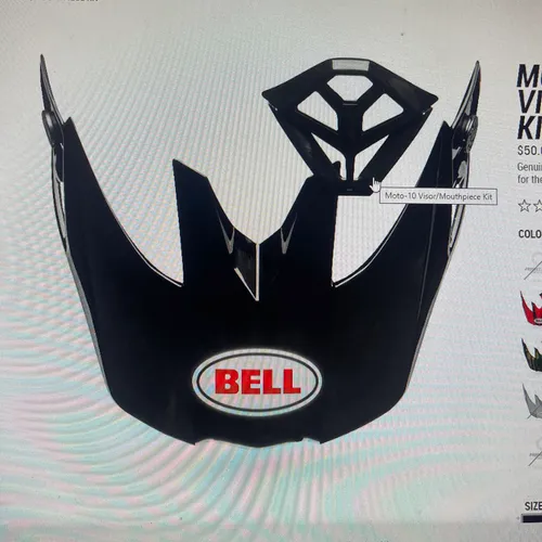 Moto 10 Gloss Black Visor/ Mouthpiece Kit