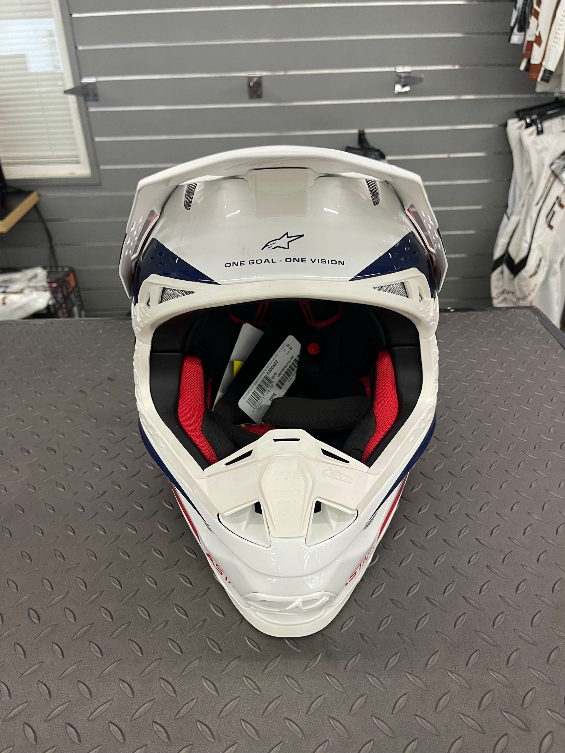 Alpinestar S-M10 Helmet R/W/B Broken Snap - XL