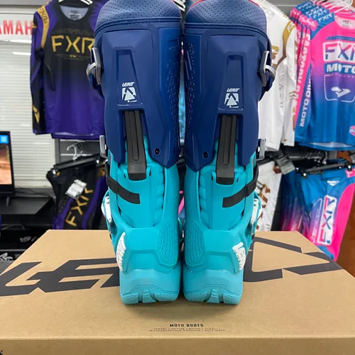 Leatt 5.5 Flexlock Boot Aqua - Size 9
