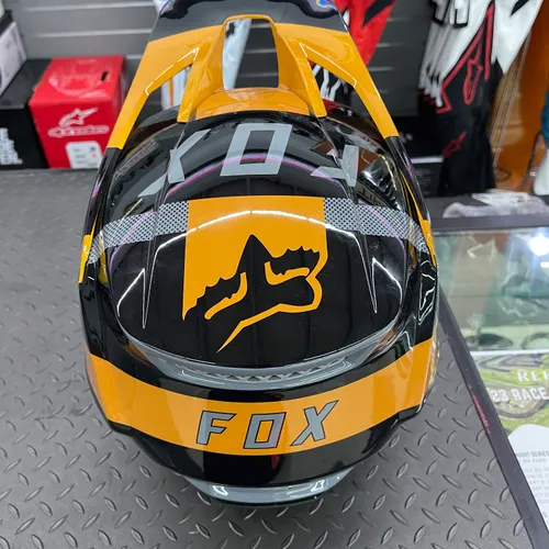 Fox Racing V3 RIET Blk/GLD - Size XL