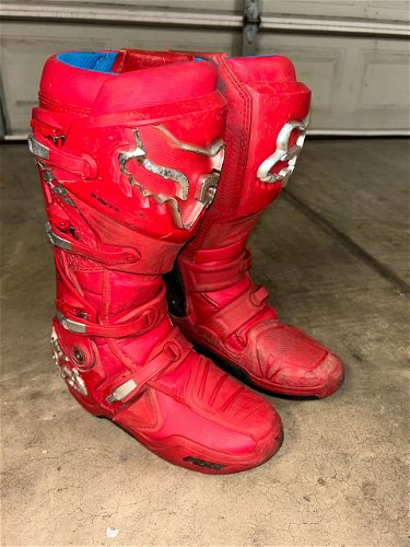 Fox Instinct LE Boots Red / Chrome Size 11, Great Condition