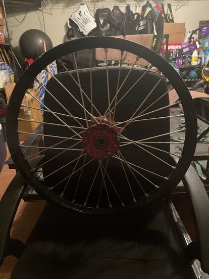 Its a Black Rim with Red Hub