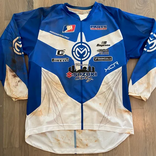 Matt Goerke Signed Suzuki City Race Used Moose Racing Jersey