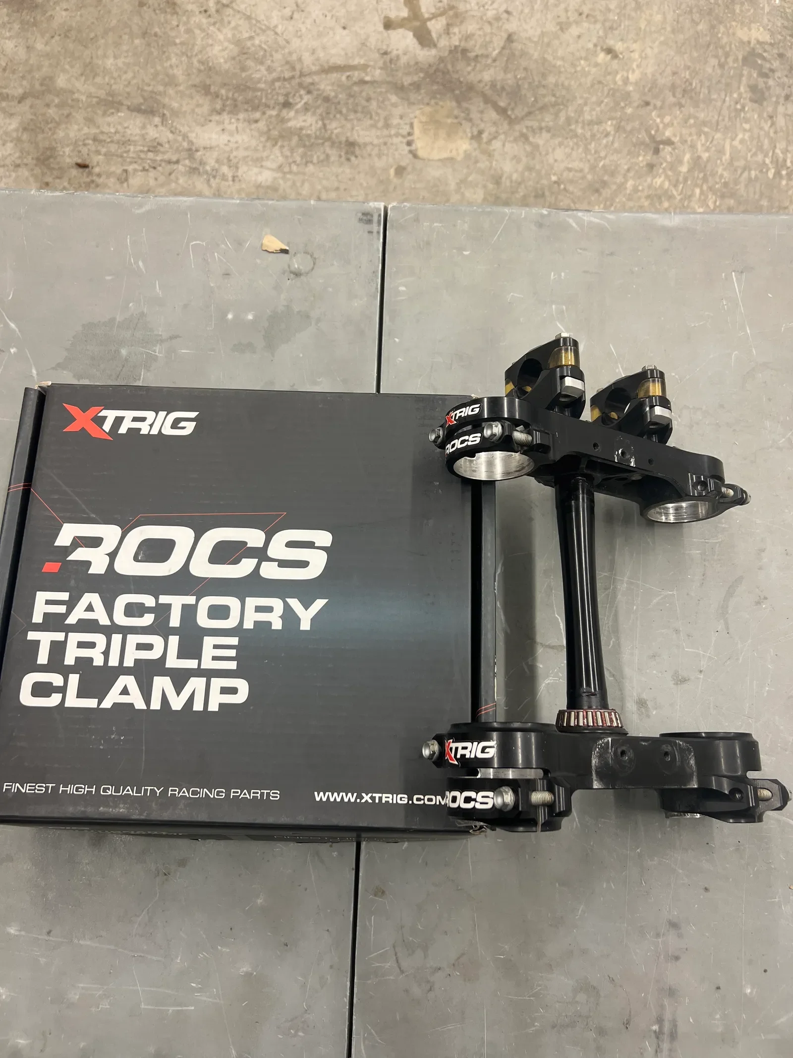 X Trig Rocs Pro 20-22mm Ktm/ Husqvarna / Gas Gas / Black Triple Clamps  40505009