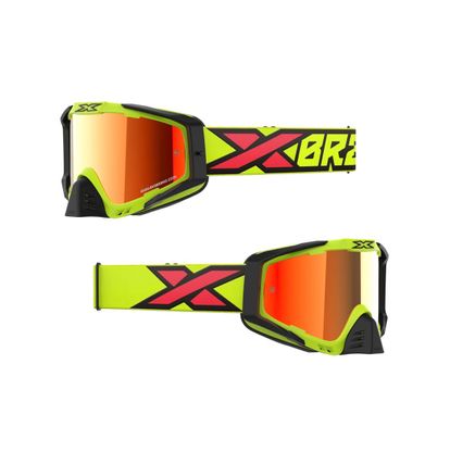 EKS-S GOGGLE FLO YELLOW, BLACK, & FIRE RED