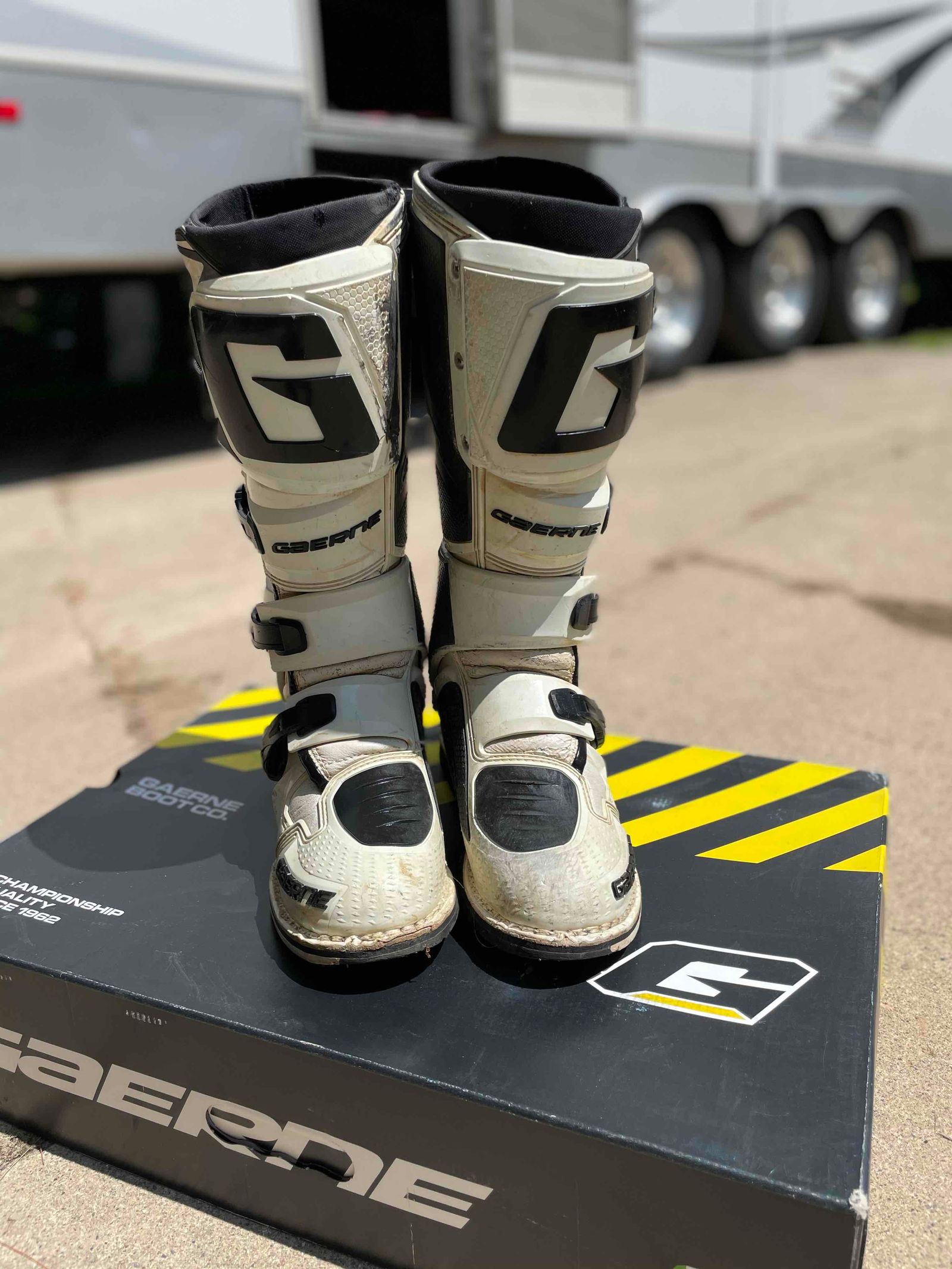 Gaerne SG12 White Motocross Boots Size 8