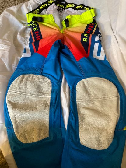 FXR Pants Only Blue/Yellow - Size 28 (yamaha Can Be Removed)