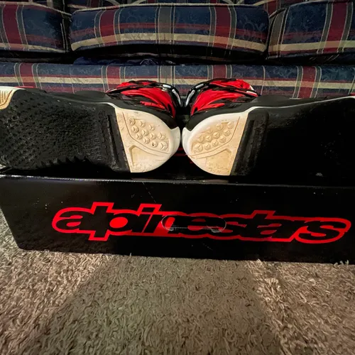 Alpinestar Tech 10 Black Red Boots Size:8