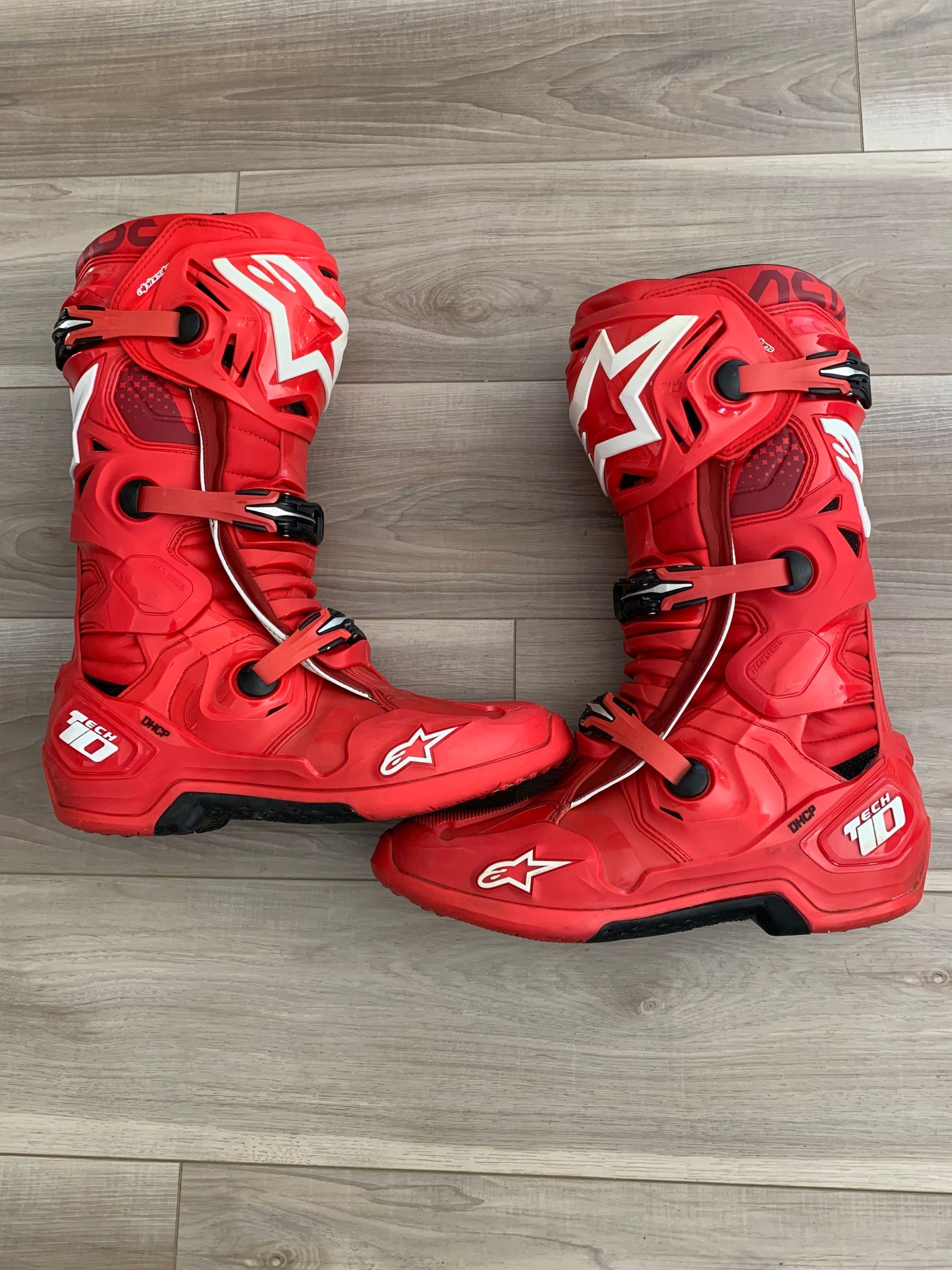Alpinestars Tech 10 Red Boots Size 11