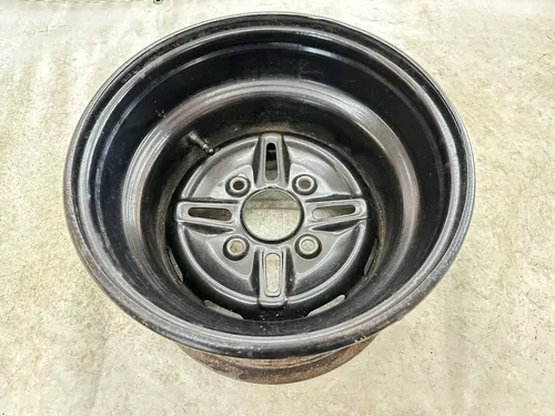USED OEM 97-02 YAMAHA 350 WOLVERINE 4X4 BLACK REAR BACK WHEEL RIM 12X8