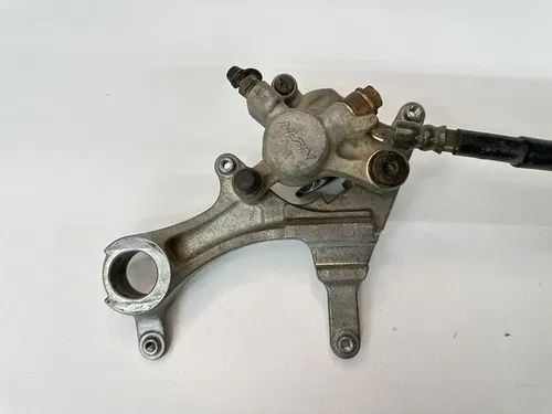 OEM 06 07 08 KAWASAKI KX450F REAR BRAKE CALIPER & MOUNT W MASTER CYLINDER & LINE
