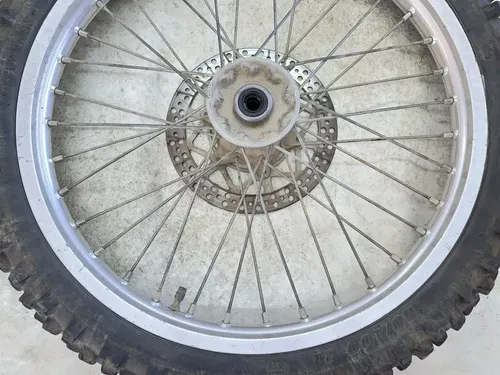 #2 USED OEM 92-95 YAMAHA YZ 250 / 92-97 WR250 FRONT 21" WHEEL RIM & HUB ASSY