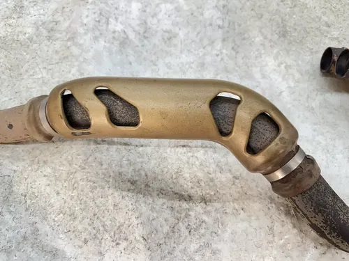USED OEM 08 09 10 OUTLAW 525 S / 450 MXR EXHAUST HEADER HEAD PIPE W HEAT SHIELD