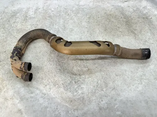USED OEM 08 09 10 OUTLAW 525 S / 450 MXR EXHAUST HEADER HEAD PIPE W HEAT SHIELD