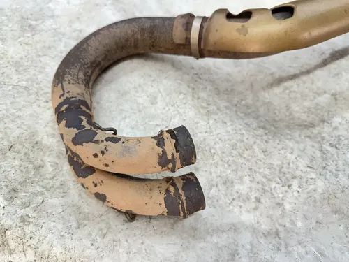 USED OEM 08 09 10 OUTLAW 525 S / 450 MXR EXHAUST HEADER HEAD PIPE W HEAT SHIELD