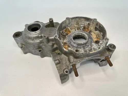 USED OEM 90 1990 KAWASAKI KX 125 KX125 LEFT SIDE ENGINE MOTOR CASE CRANKCASE