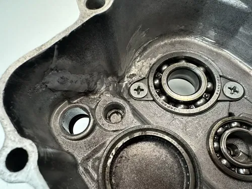 90 91 92 HONDA CR 125 CR125 CR125R LEFT SIDE ENGINE CASE CRANKCASE (REPAIRED)