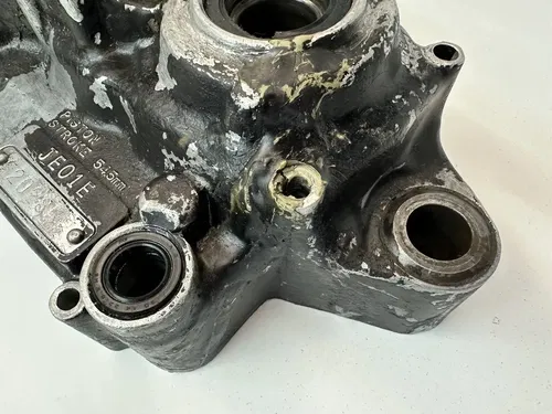 90 91 92 HONDA CR 125 CR125 CR125R LEFT SIDE ENGINE CASE CRANKCASE (REPAIRED)