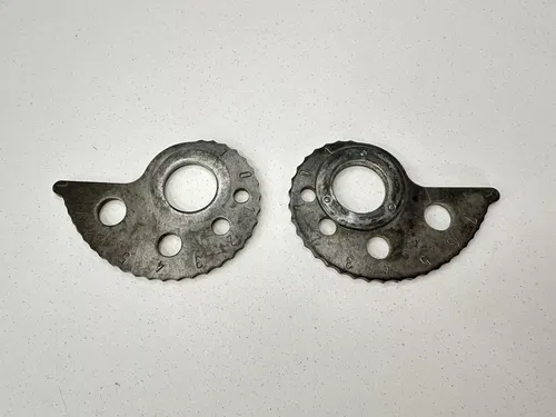 OEM 90 1990 SUZUKI DR350 DR 350 BACK REAR WHEEL AXLE CHAIN ADJUSTER SET PAIR