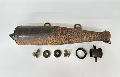 USED 97 1997 POLARIS 500 SCRAMBLER AAEN EXHAUST PIPE MUFFLER SILENCER