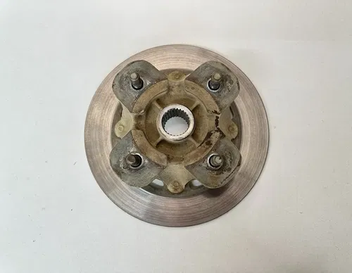 USED OEM 03-08 YAMAHA 660 GRIZZLY LEFT RIGHT FRONT WHEEL RIM HUB & ROTOR ASSY