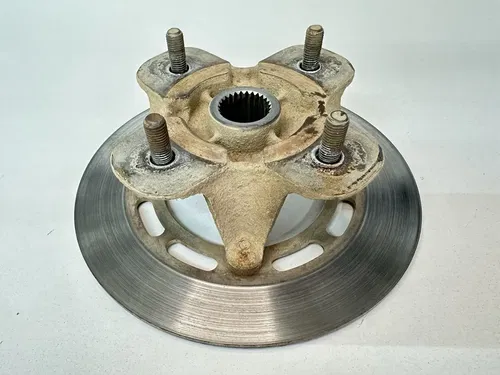USED OEM 03-08 YAMAHA 660 GRIZZLY LEFT RIGHT FRONT WHEEL RIM HUB & ROTOR ASSY