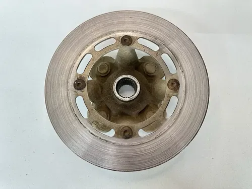 USED OEM 03-08 YAMAHA 660 GRIZZLY LEFT RIGHT FRONT WHEEL RIM HUB & ROTOR ASSY