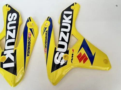 07 2007 SUZUKI RMZ450 RMZ RM-Z 450 LEFT & RIGHT YELLOW TANK SHROUDS W GRAPHICS