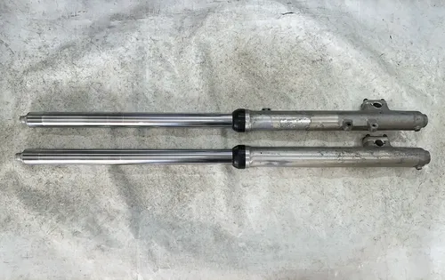 USED OEM 1986 86 KAWASAKI KX250 KX 250 LEFT & RIGHT FRONT FORKS SUSPENSION SET