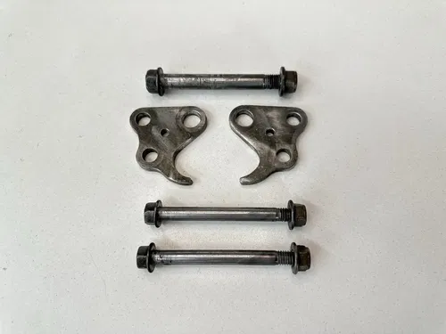 USED OEM 06 07 KAWASAKI KX250F FRONT MOTOR ENGINE MOUNTS BRACKETS & BOLTS